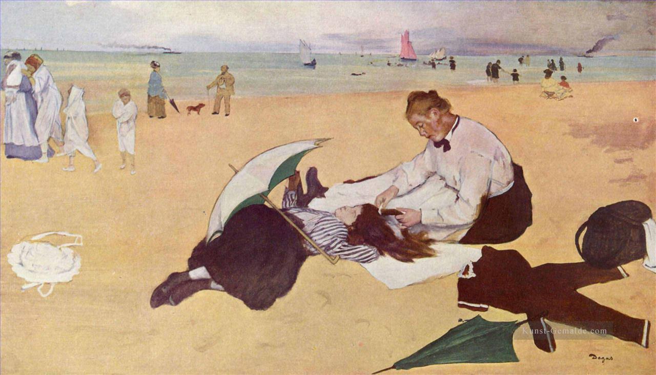 Edgar Degas Strand Ölgemälde